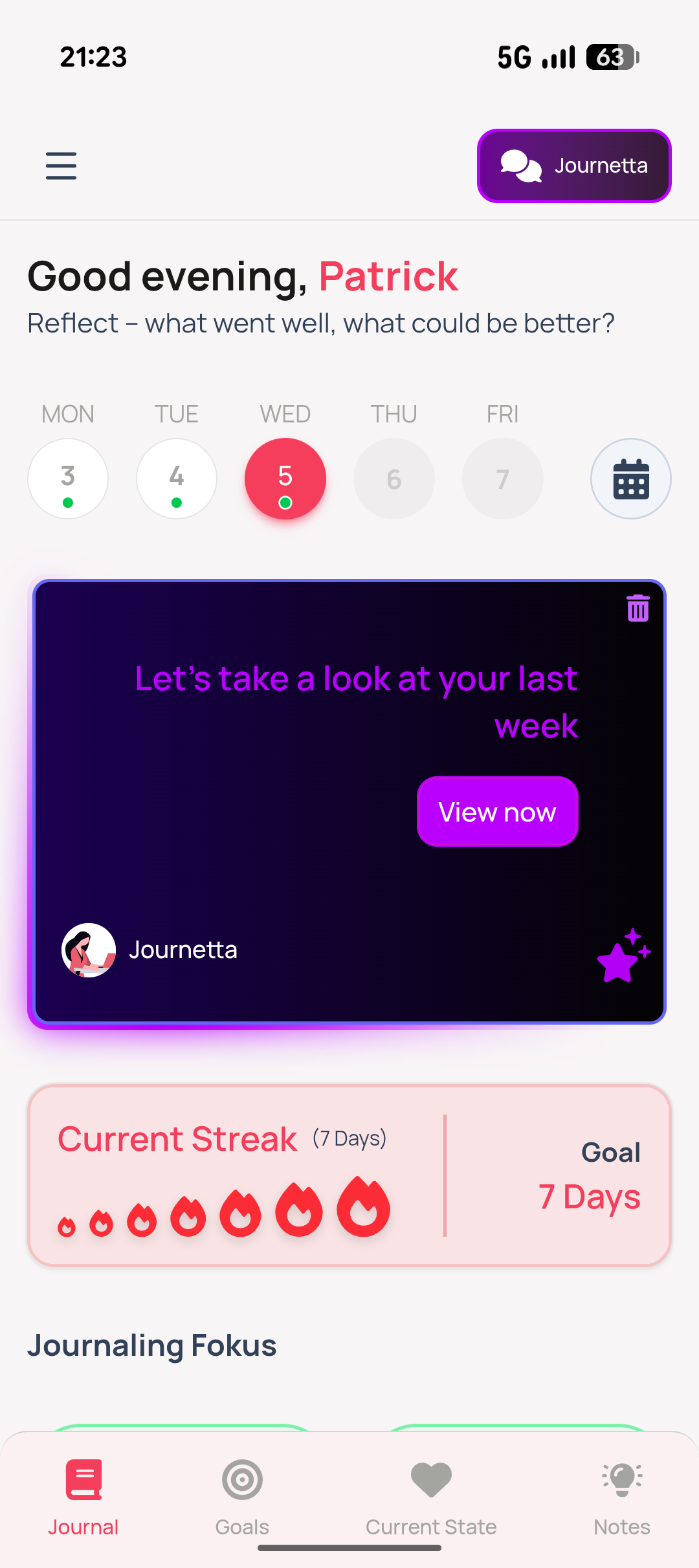 Screenshot of Journetta's tech demo