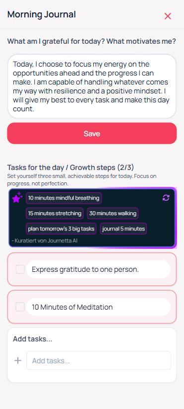 Screenshot of Journetta's tech demo